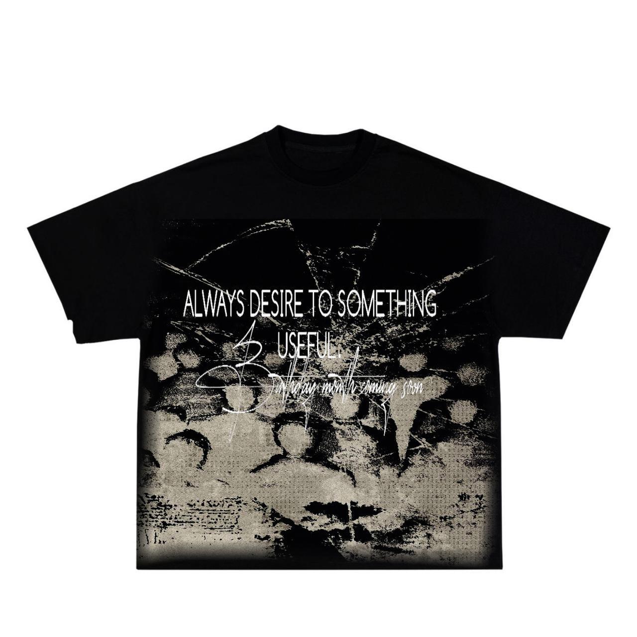 Desire Static Oversized Tee – Black