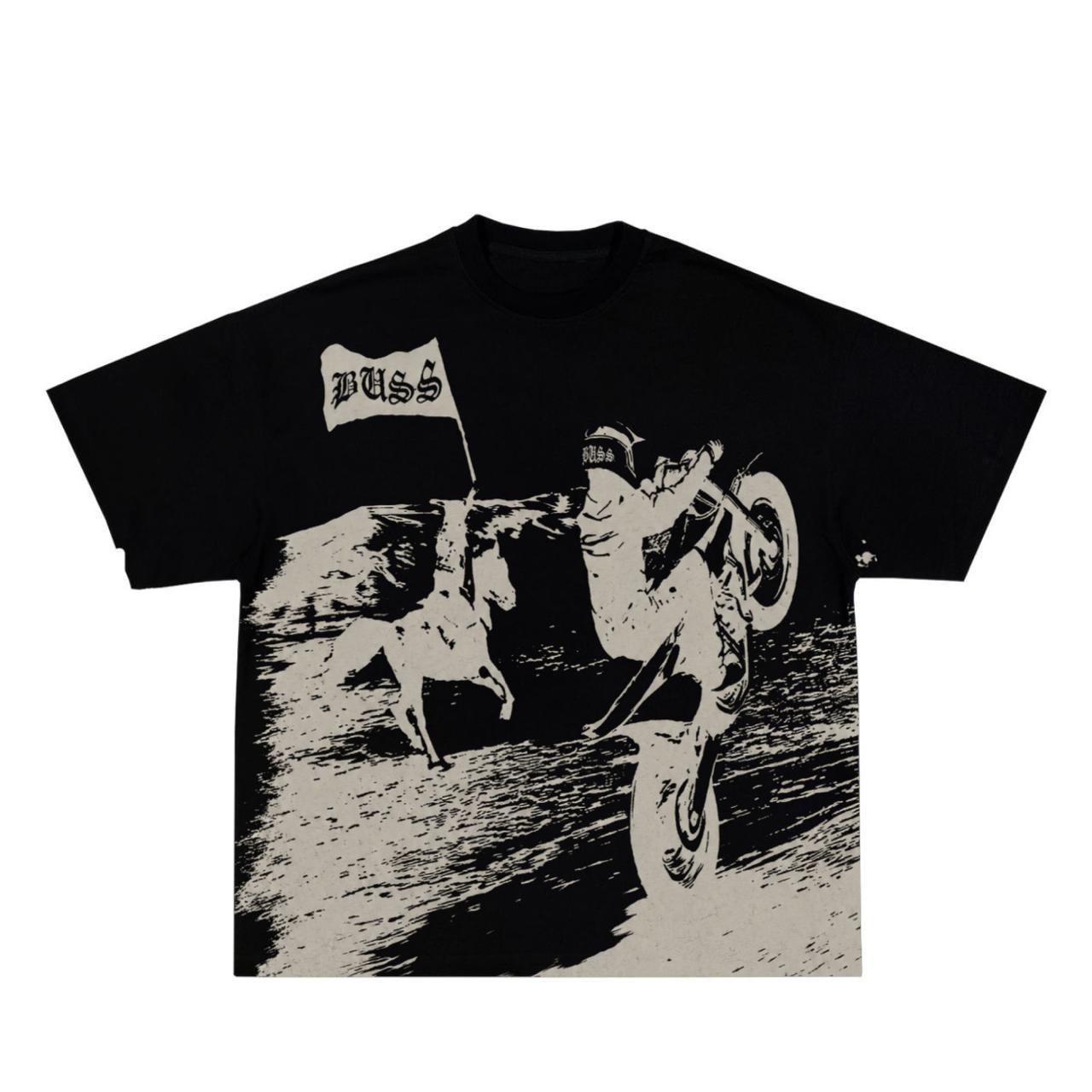Midnight Rider Oversized Tee – Black